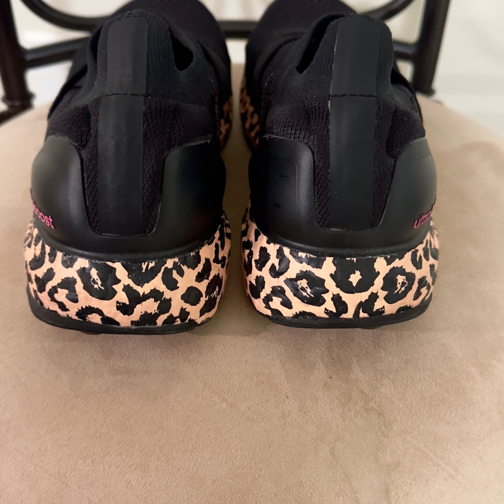 Adidas Women's Black and Pink Slip-On Sneakers - Picture 6 of 7